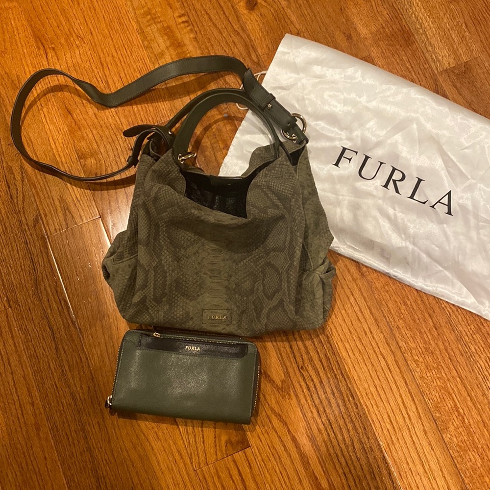Furla handbag and wristlet wallet